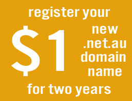 Get your new .net.au domain name for $1