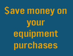 Save money on your equipment purchases