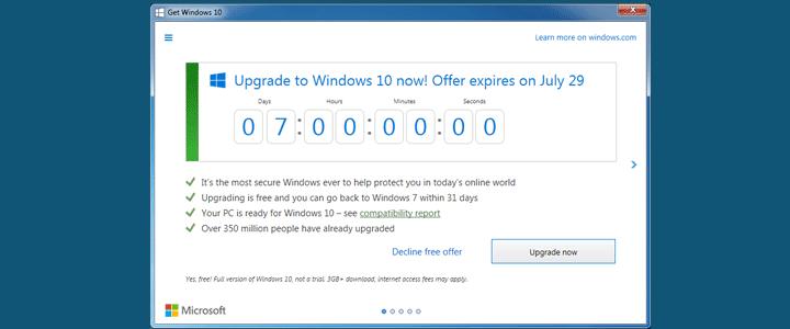One week to go until Windows 10 is no longer free