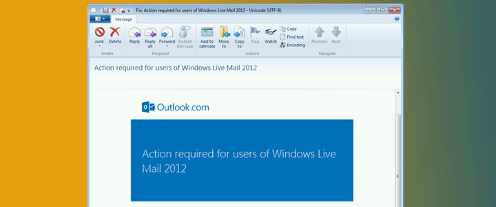 Do you have an Outlook.com email address running on Windows Live Mail 2012?