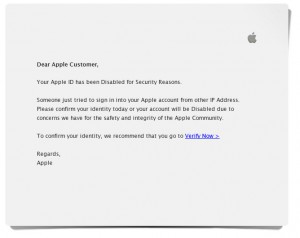 How to avoid being "phished" - Email from Apple