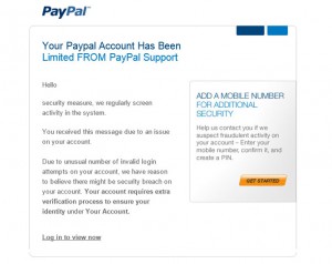 How to avoid being "phished" - Email from PayPal