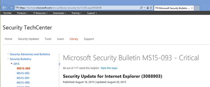 Microsoft releases Critical update for Internet Explorer