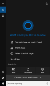 Windows 10 Anniversary Update - Cortana